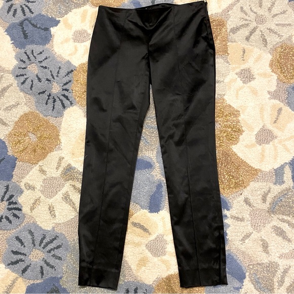 Bebe Black Satiny Ankle Zip Leggings - Picture 4 of 8